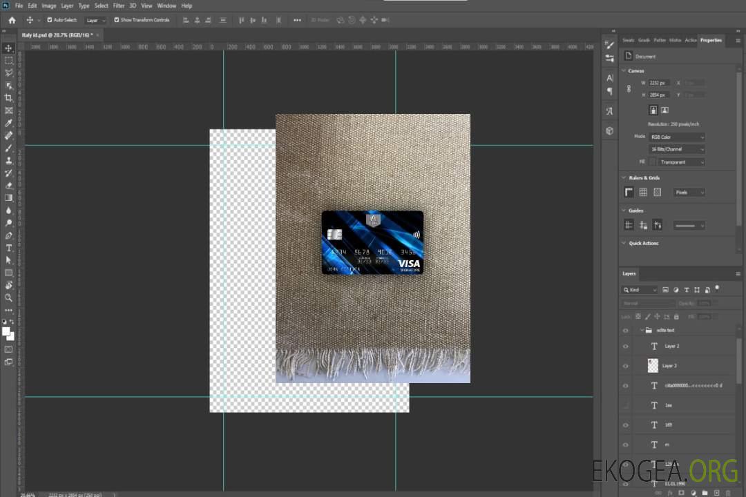 USA USAA carte de signature de visa bancaire avant photolook template